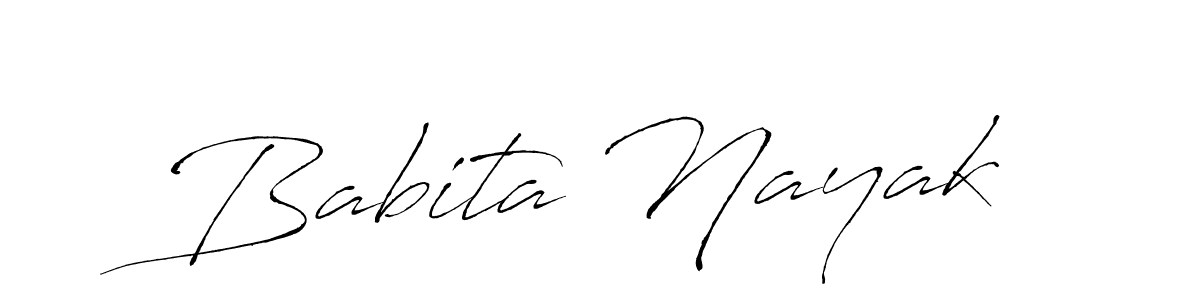 Babita Nayak stylish signature style. Best Handwritten Sign (Antro_Vectra) for my name. Handwritten Signature Collection Ideas for my name Babita Nayak. Babita Nayak signature style 6 images and pictures png