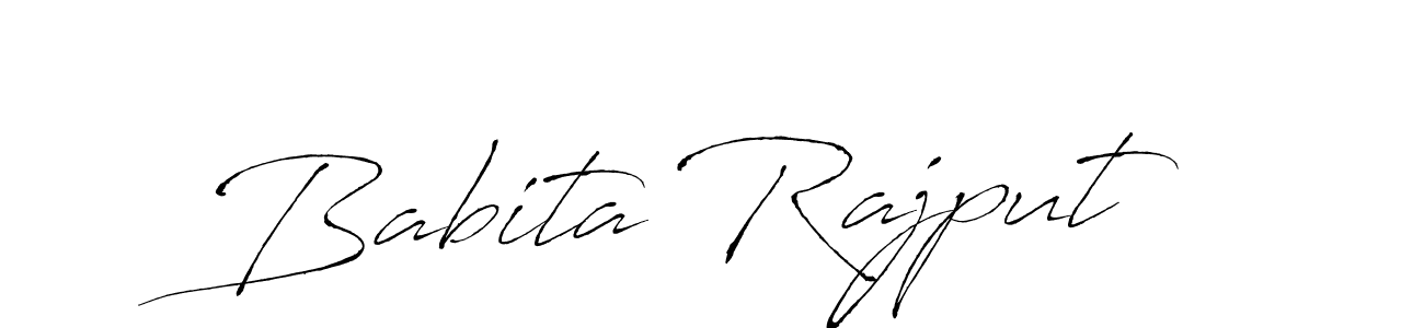 Design your own signature with our free online signature maker. With this signature software, you can create a handwritten (Antro_Vectra) signature for name Babita Rajput. Babita Rajput signature style 6 images and pictures png