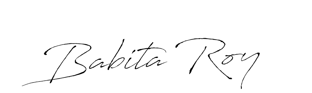 Design your own signature with our free online signature maker. With this signature software, you can create a handwritten (Antro_Vectra) signature for name Babita Roy. Babita Roy signature style 6 images and pictures png