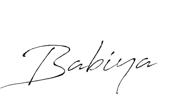 Create a beautiful signature design for name Babiya. With this signature (Antro_Vectra) fonts, you can make a handwritten signature for free. Babiya signature style 6 images and pictures png