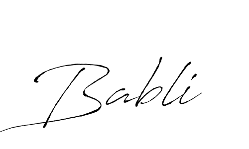Make a beautiful signature design for name Babli. With this signature (Antro_Vectra) style, you can create a handwritten signature for free. Babli signature style 6 images and pictures png