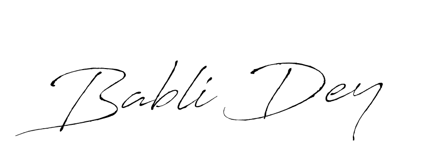 Babli Dey stylish signature style. Best Handwritten Sign (Antro_Vectra) for my name. Handwritten Signature Collection Ideas for my name Babli Dey. Babli Dey signature style 6 images and pictures png