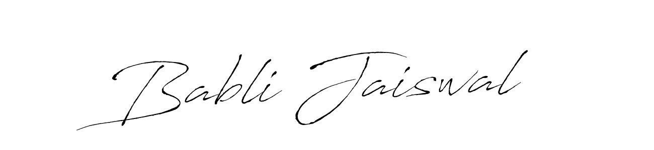 How to make Babli Jaiswal signature? Antro_Vectra is a professional autograph style. Create handwritten signature for Babli Jaiswal name. Babli Jaiswal signature style 6 images and pictures png