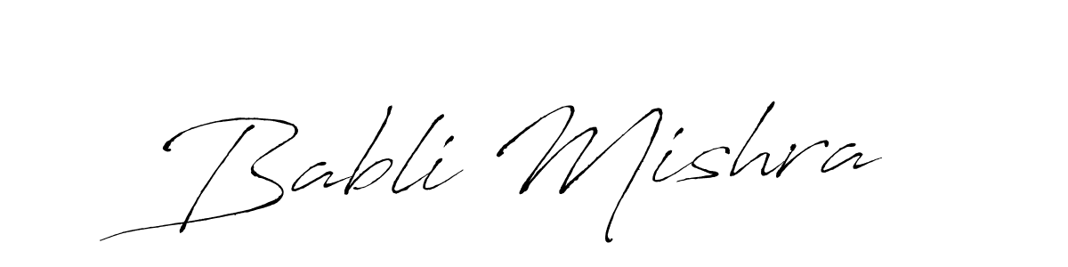 Babli Mishra stylish signature style. Best Handwritten Sign (Antro_Vectra) for my name. Handwritten Signature Collection Ideas for my name Babli Mishra. Babli Mishra signature style 6 images and pictures png