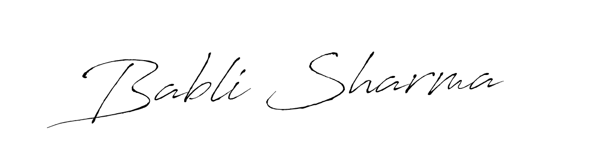 Babli Sharma stylish signature style. Best Handwritten Sign (Antro_Vectra) for my name. Handwritten Signature Collection Ideas for my name Babli Sharma. Babli Sharma signature style 6 images and pictures png