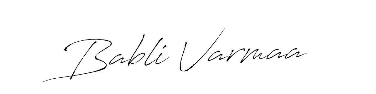 You can use this online signature creator to create a handwritten signature for the name Babli Varmaa. This is the best online autograph maker. Babli Varmaa signature style 6 images and pictures png