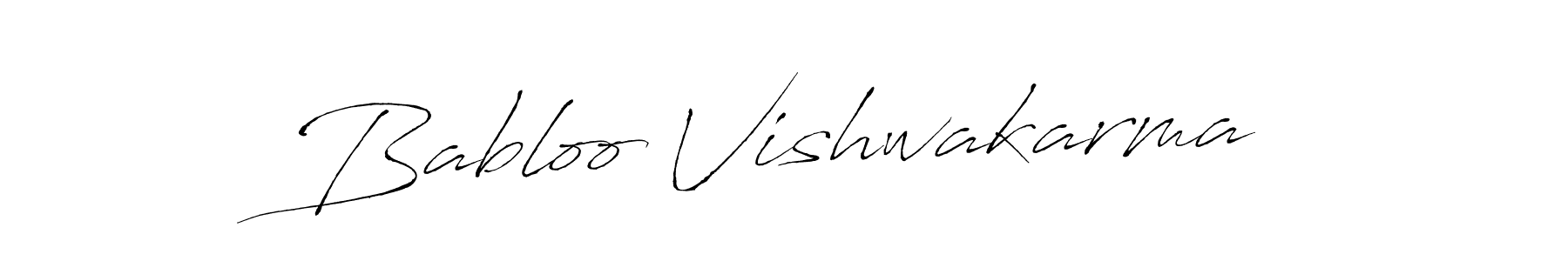 Create a beautiful signature design for name Babloo Vishwakarma. With this signature (Antro_Vectra) fonts, you can make a handwritten signature for free. Babloo Vishwakarma signature style 6 images and pictures png
