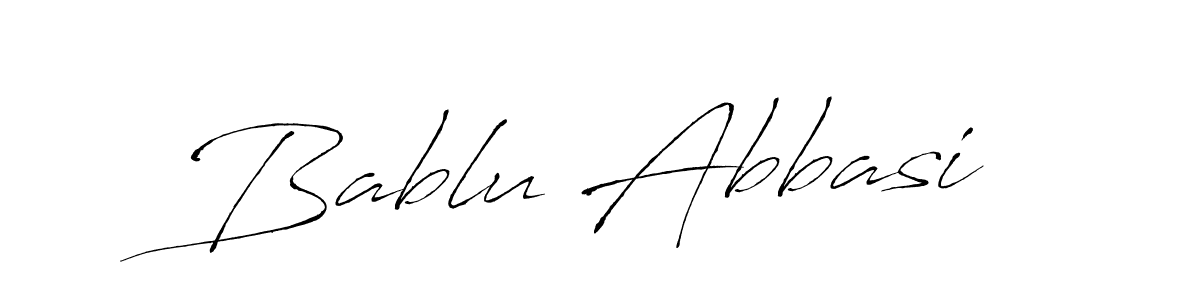 Make a beautiful signature design for name Bablu Abbasi. With this signature (Antro_Vectra) style, you can create a handwritten signature for free. Bablu Abbasi signature style 6 images and pictures png