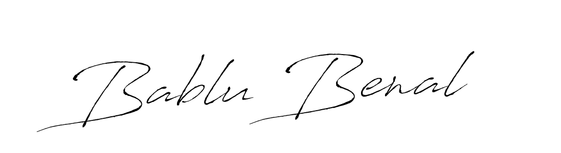 Make a beautiful signature design for name Bablu Benal. With this signature (Antro_Vectra) style, you can create a handwritten signature for free. Bablu Benal signature style 6 images and pictures png