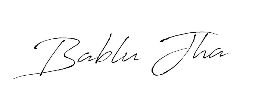 Design your own signature with our free online signature maker. With this signature software, you can create a handwritten (Antro_Vectra) signature for name Bablu Jha. Bablu Jha signature style 6 images and pictures png