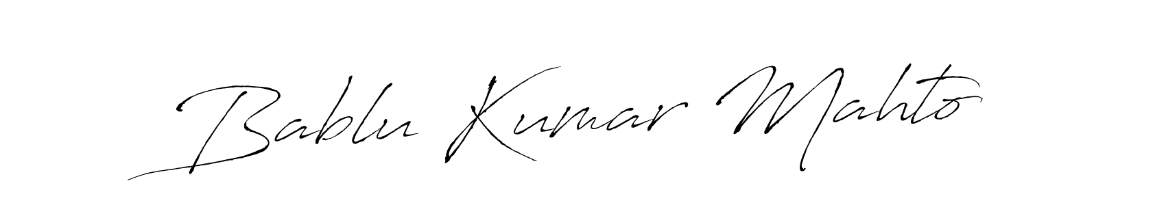 Bablu Kumar Mahto stylish signature style. Best Handwritten Sign (Antro_Vectra) for my name. Handwritten Signature Collection Ideas for my name Bablu Kumar Mahto. Bablu Kumar Mahto signature style 6 images and pictures png