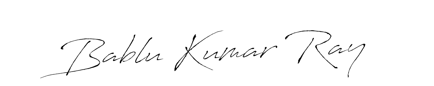 How to make Bablu Kumar Ray name signature. Use Antro_Vectra style for creating short signs online. This is the latest handwritten sign. Bablu Kumar Ray signature style 6 images and pictures png