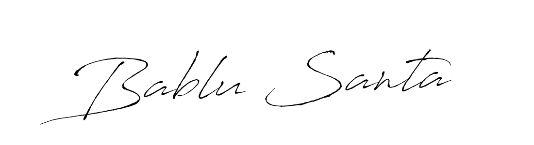 Create a beautiful signature design for name Bablu Santa. With this signature (Antro_Vectra) fonts, you can make a handwritten signature for free. Bablu Santa signature style 6 images and pictures png