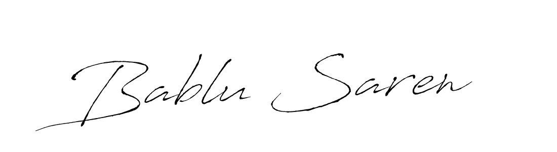 How to make Bablu Saren signature? Antro_Vectra is a professional autograph style. Create handwritten signature for Bablu Saren name. Bablu Saren signature style 6 images and pictures png