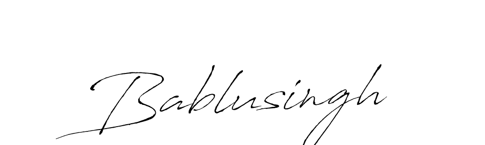 Design your own signature with our free online signature maker. With this signature software, you can create a handwritten (Antro_Vectra) signature for name Bablusingh. Bablusingh signature style 6 images and pictures png