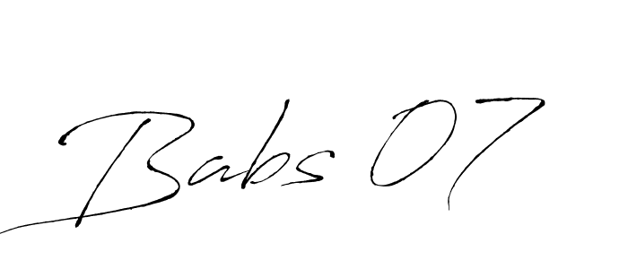 How to make Babs 07 name signature. Use Antro_Vectra style for creating short signs online. This is the latest handwritten sign. Babs 07 signature style 6 images and pictures png