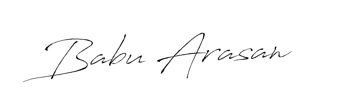 Make a beautiful signature design for name Babu Arasan. With this signature (Antro_Vectra) style, you can create a handwritten signature for free. Babu Arasan signature style 6 images and pictures png