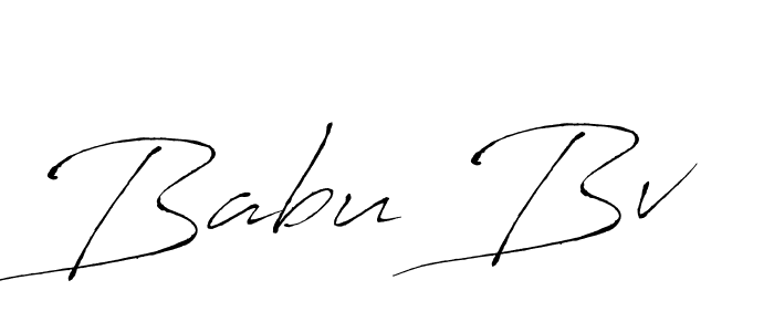 Babu Bv stylish signature style. Best Handwritten Sign (Antro_Vectra) for my name. Handwritten Signature Collection Ideas for my name Babu Bv. Babu Bv signature style 6 images and pictures png