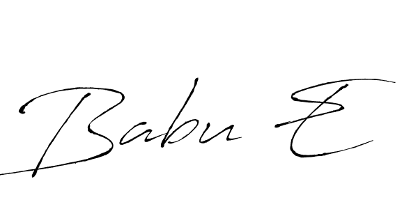 Create a beautiful signature design for name Babu E. With this signature (Antro_Vectra) fonts, you can make a handwritten signature for free. Babu E signature style 6 images and pictures png