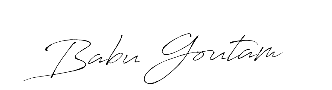 Design your own signature with our free online signature maker. With this signature software, you can create a handwritten (Antro_Vectra) signature for name Babu Goutam. Babu Goutam signature style 6 images and pictures png