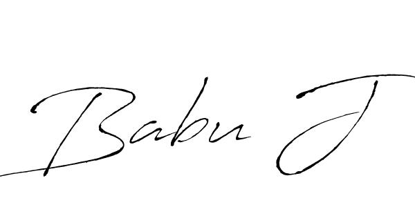 How to make Babu J name signature. Use Antro_Vectra style for creating short signs online. This is the latest handwritten sign. Babu J signature style 6 images and pictures png