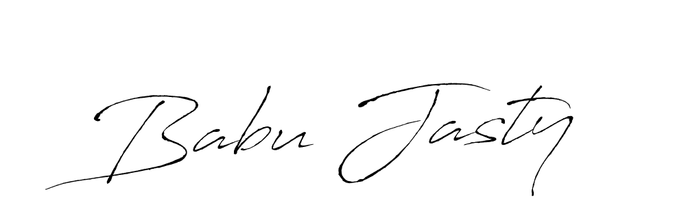 How to make Babu Jasty name signature. Use Antro_Vectra style for creating short signs online. This is the latest handwritten sign. Babu Jasty signature style 6 images and pictures png