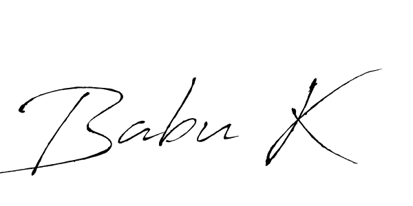 How to Draw Babu K signature style? Antro_Vectra is a latest design signature styles for name Babu K. Babu K signature style 6 images and pictures png