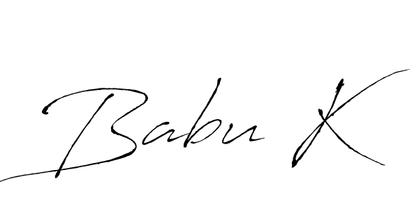 How to Draw Babu K signature style? Antro_Vectra is a latest design signature styles for name Babu K. Babu K signature style 6 images and pictures png