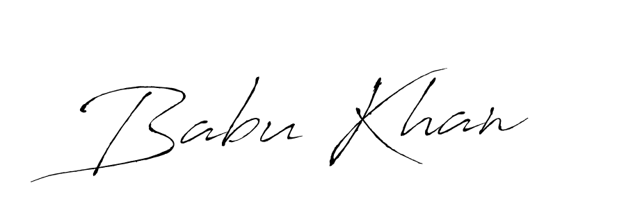 Create a beautiful signature design for name Babu Khan. With this signature (Antro_Vectra) fonts, you can make a handwritten signature for free. Babu Khan signature style 6 images and pictures png