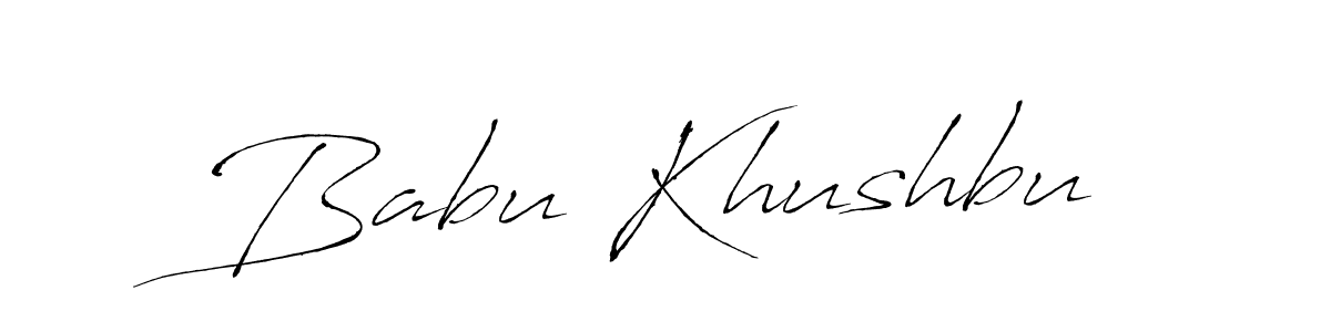 Create a beautiful signature design for name Babu Khushbu. With this signature (Antro_Vectra) fonts, you can make a handwritten signature for free. Babu Khushbu signature style 6 images and pictures png