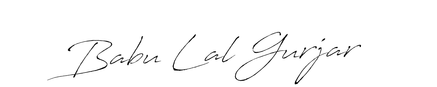 Make a beautiful signature design for name Babu Lal Gurjar. With this signature (Antro_Vectra) style, you can create a handwritten signature for free. Babu Lal Gurjar signature style 6 images and pictures png