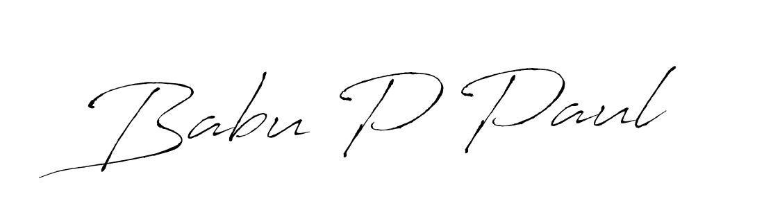 How to make Babu P Paul signature? Antro_Vectra is a professional autograph style. Create handwritten signature for Babu P Paul name. Babu P Paul signature style 6 images and pictures png