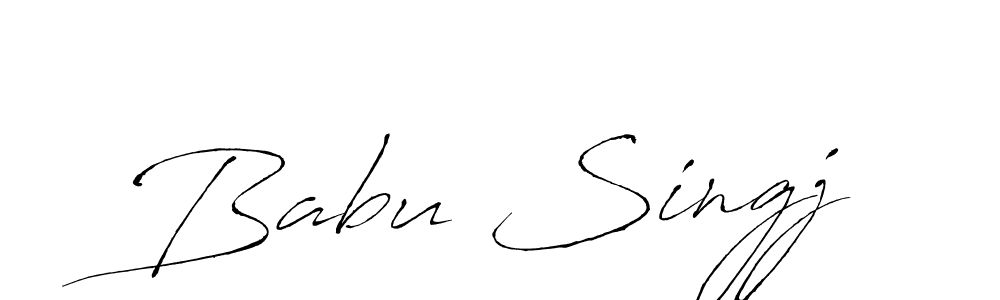 Babu Singj stylish signature style. Best Handwritten Sign (Antro_Vectra) for my name. Handwritten Signature Collection Ideas for my name Babu Singj. Babu Singj signature style 6 images and pictures png