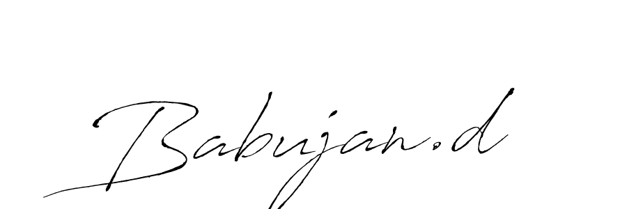 Design your own signature with our free online signature maker. With this signature software, you can create a handwritten (Antro_Vectra) signature for name Babujan.d. Babujan.d signature style 6 images and pictures png