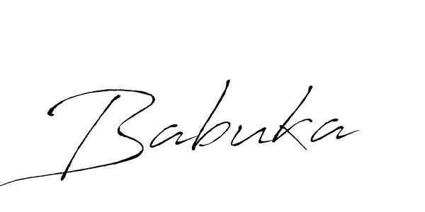 Make a beautiful signature design for name Babuka. With this signature (Antro_Vectra) style, you can create a handwritten signature for free. Babuka signature style 6 images and pictures png