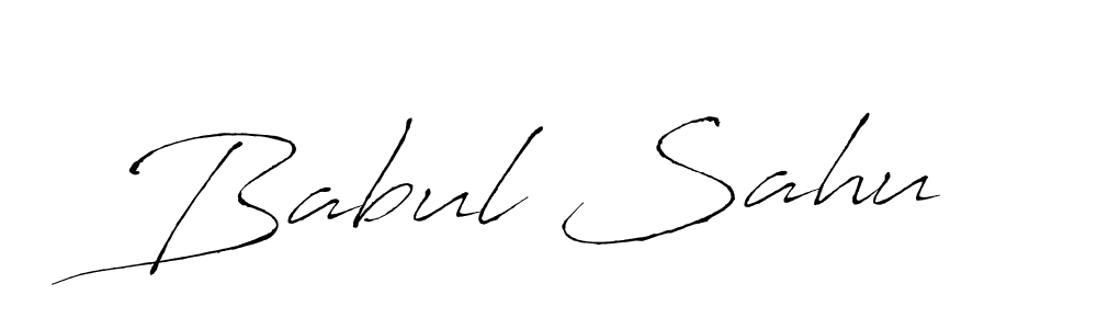 Babul Sahu stylish signature style. Best Handwritten Sign (Antro_Vectra) for my name. Handwritten Signature Collection Ideas for my name Babul Sahu. Babul Sahu signature style 6 images and pictures png