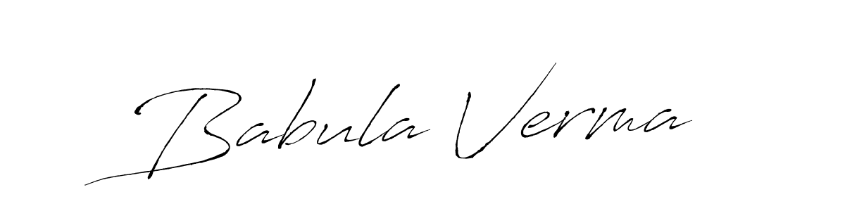 How to make Babula Verma signature? Antro_Vectra is a professional autograph style. Create handwritten signature for Babula Verma name. Babula Verma signature style 6 images and pictures png