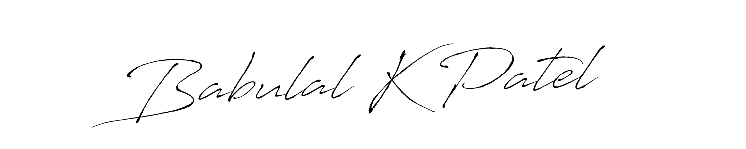 The best way (Antro_Vectra) to make a short signature is to pick only two or three words in your name. The name Babulal K Patel include a total of six letters. For converting this name. Babulal K Patel signature style 6 images and pictures png