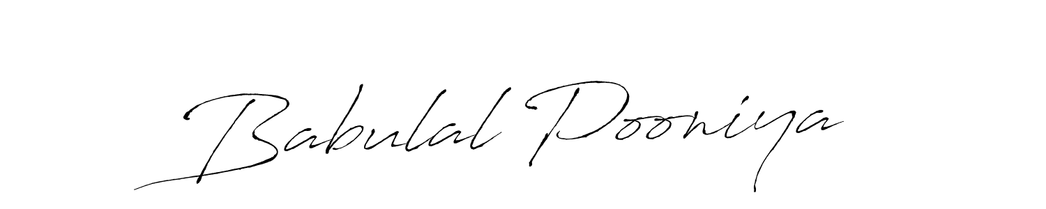 Create a beautiful signature design for name Babulal Pooniya. With this signature (Antro_Vectra) fonts, you can make a handwritten signature for free. Babulal Pooniya signature style 6 images and pictures png