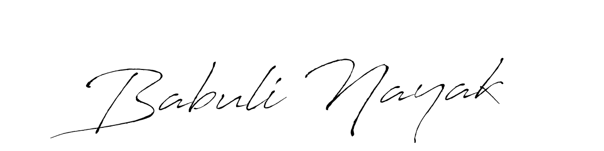 Babuli Nayak stylish signature style. Best Handwritten Sign (Antro_Vectra) for my name. Handwritten Signature Collection Ideas for my name Babuli Nayak. Babuli Nayak signature style 6 images and pictures png