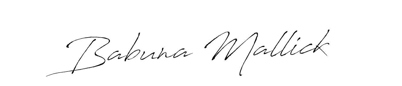 Create a beautiful signature design for name Babuna Mallick. With this signature (Antro_Vectra) fonts, you can make a handwritten signature for free. Babuna Mallick signature style 6 images and pictures png