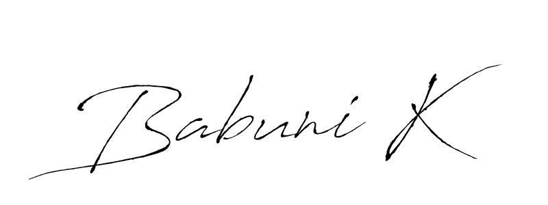 This is the best signature style for the Babuni K name. Also you like these signature font (Antro_Vectra). Mix name signature. Babuni K signature style 6 images and pictures png