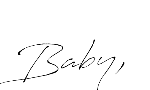 Design your own signature with our free online signature maker. With this signature software, you can create a handwritten (Antro_Vectra) signature for name Baby,. Baby, signature style 6 images and pictures png