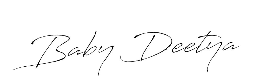 Design your own signature with our free online signature maker. With this signature software, you can create a handwritten (Antro_Vectra) signature for name Baby Deetya. Baby Deetya signature style 6 images and pictures png