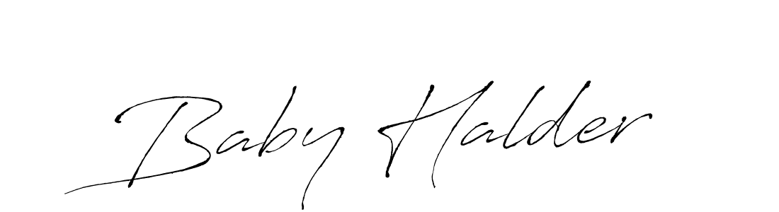 Make a beautiful signature design for name Baby Halder. With this signature (Antro_Vectra) style, you can create a handwritten signature for free. Baby Halder signature style 6 images and pictures png