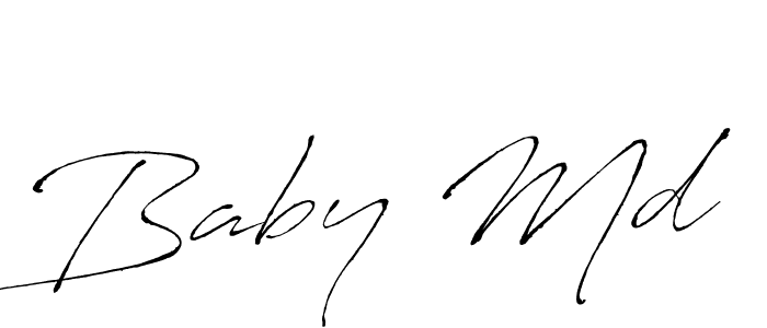 Baby Md stylish signature style. Best Handwritten Sign (Antro_Vectra) for my name. Handwritten Signature Collection Ideas for my name Baby Md. Baby Md signature style 6 images and pictures png