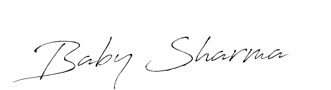 Create a beautiful signature design for name Baby Sharma. With this signature (Antro_Vectra) fonts, you can make a handwritten signature for free. Baby Sharma signature style 6 images and pictures png