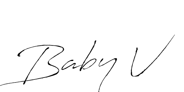 How to make Baby V name signature. Use Antro_Vectra style for creating short signs online. This is the latest handwritten sign. Baby V signature style 6 images and pictures png