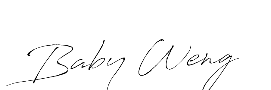 How to make Baby Weng signature? Antro_Vectra is a professional autograph style. Create handwritten signature for Baby Weng name. Baby Weng signature style 6 images and pictures png