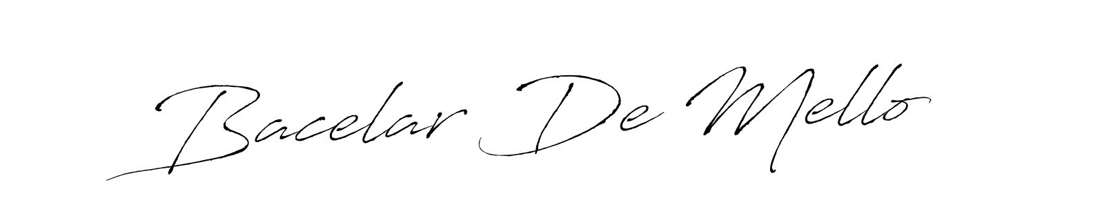 You should practise on your own different ways (Antro_Vectra) to write your name (Bacelar De Mello) in signature. don't let someone else do it for you. Bacelar De Mello signature style 6 images and pictures png